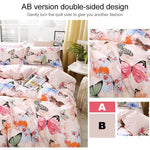 Conjunto de Roupa de Cama com Impressão 4pcs / Set Lençol Fronhas Capa, Para Cama de 2,2m