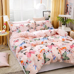Conjunto de Roupa de Cama com Impressão 4pcs / Set Lençol Fronhas Capa, Para Cama de 2,2m