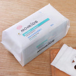 MONKIDS KS037 Toalha facial descartável em algodão puro, toalha de limpeza espessa com textura de pérolas, 100 folhas