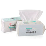MONKIDS KS037 Toalha facial descartável em algodão puro, toalha de limpeza espessa com textura de pérolas, 100 folhas