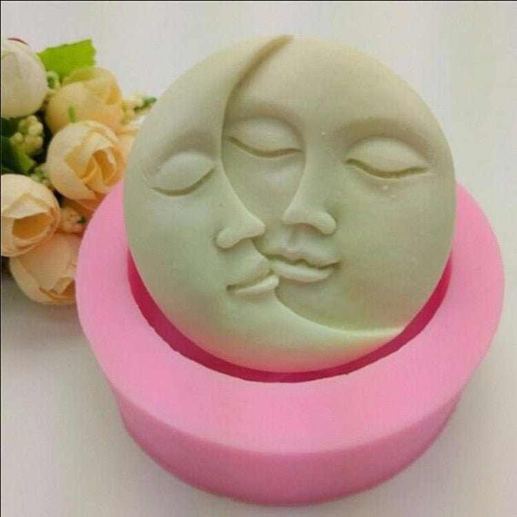 Molde de Silicone para Decoração de Pudim e Bolo de Chocolate DIY, Molde de Silicone com Forma de Rosto para Cozedura