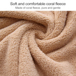 Toalha com Borda Cortada Toalha de Banho com Borda Ondulada Coral Fleece de Alta Densidade Super Absorvente de Secagem Rápida, 70 ×140 cm, 35 × 75cm