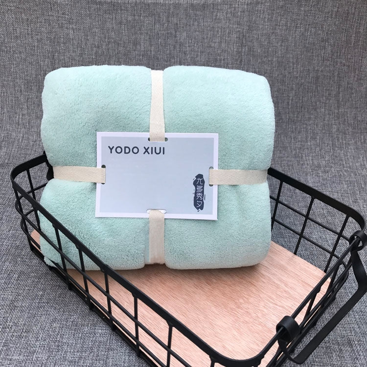 Toalha com Borda Cortada Toalha de Banho com Borda Ondulada Coral Fleece de Alta Densidade Super Absorvente de Secagem Rápida, 70 ×140 cm, 35 × 75cm