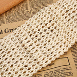 Toalha Longa de Sisal Natural para Esfregar com Cabo, Faixa de Banho em Fibra Vegetal, Toalha Longa de Sisal para Esfregar
