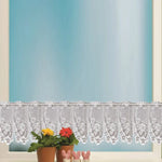Cortina de Café Translúcida Branca Tule Renda Transparente Cortinas Jacquard de Malha Warp para Quarto, Cortina Inferior, Cortina Superior, Cortina Superior e Inferior