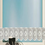 Cortina de Café Translúcida Branca Tule Renda Transparente Cortinas Jacquard de Malha Warp para Quarto, Cortina Inferior, Cortina Superior, Cortina Superior e Inferior