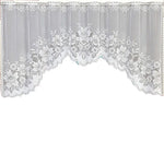 Cortina de Café Translúcida Branca Tule Renda Transparente Cortinas Jacquard de Malha Warp para Quarto, Cortina Inferior, Cortina Superior, Cortina Superior e Inferior