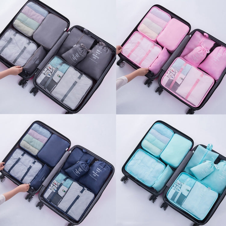 Conjunto de Sacos de Armazenamento de Viagem Sacos Dobráveis, 10 em 1