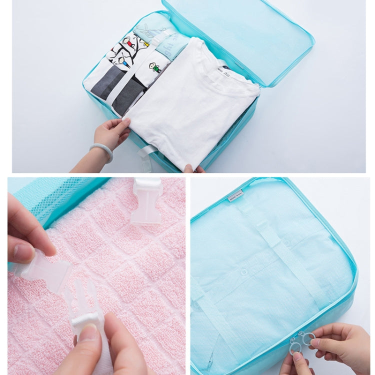 Conjunto de Sacos de Armazenamento de Viagem Sacos Dobráveis, 10 em 1