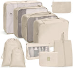 Conjunto de Sacos de Armazenamento de Viagem Sacos Dobráveis, 10 em 1