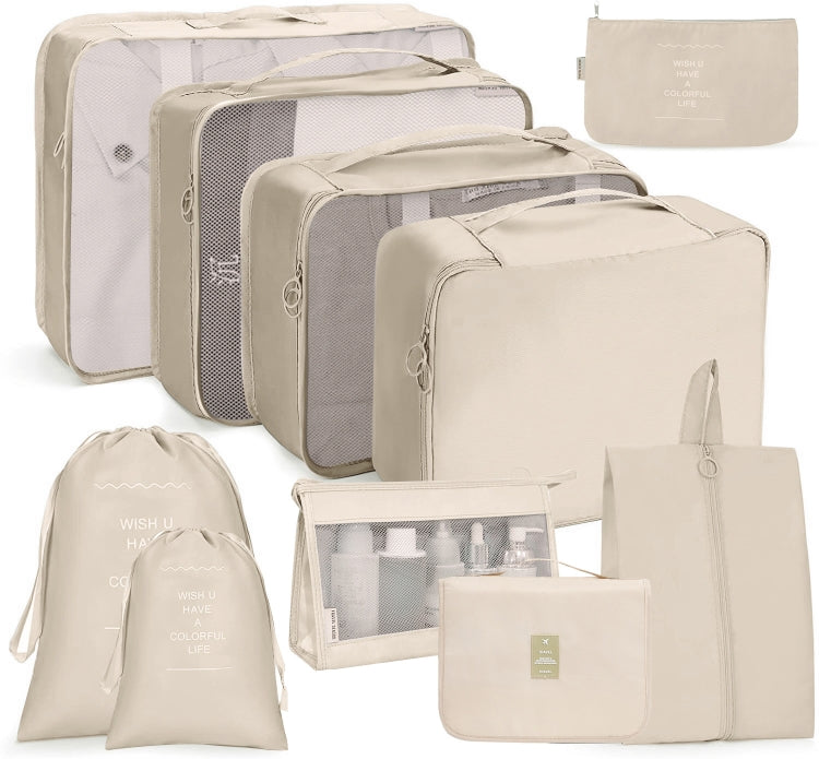 Conjunto de Sacos de Armazenamento de Viagem Sacos Dobráveis, 10 em 1