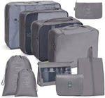 Conjunto de Sacos de Armazenamento de Viagem Sacos Dobráveis, 10 em 1