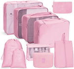 Conjunto de Sacos de Armazenamento de Viagem Sacos Dobráveis, 10 em 1