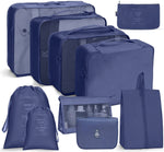 Conjunto de Sacos de Armazenamento de Viagem Sacos Dobráveis, 10 em 1