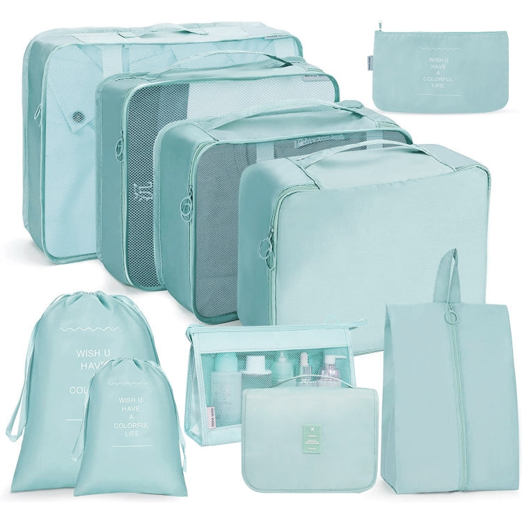 Conjunto de Sacos de Armazenamento de Viagem Sacos Dobráveis, 10 em 1