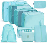 Conjunto de Sacos de Armazenamento de Viagem Sacos Dobráveis, 10 em 1