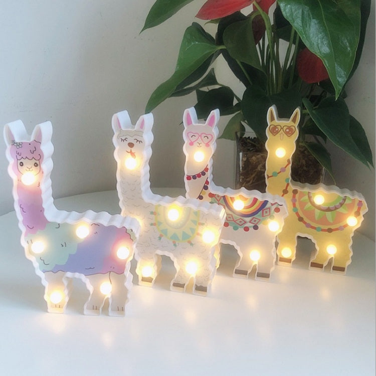 Luz Noturna de Alpaca Lanterna Pintada LED Decoração de Férias Estilo de Posição de Quarto