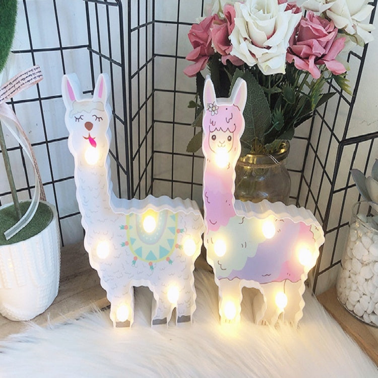 Luz Noturna de Alpaca Lanterna Pintada LED Decoração de Férias Estilo de Posição de Quarto