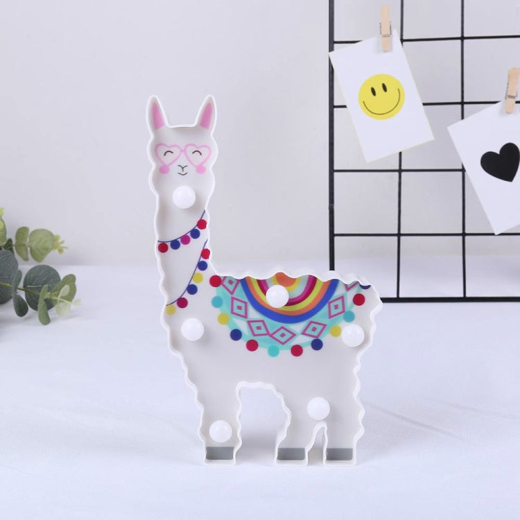 Luz Noturna de Alpaca Lanterna Pintada LED Decoração de Férias Estilo de Posição de Quarto