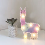 Luz Noturna de Alpaca Lanterna Pintada LED Decoração de Férias Estilo de Posição de Quarto