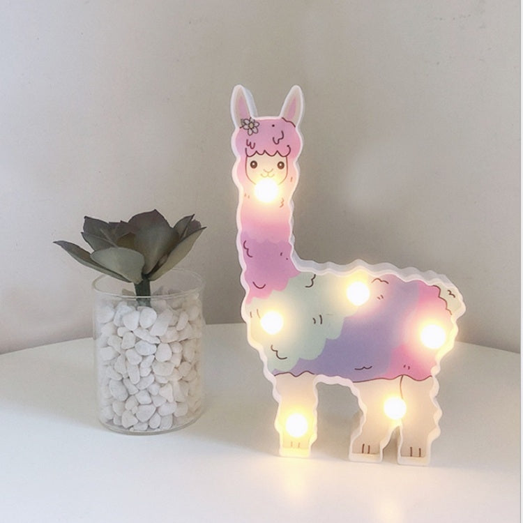 Luz Noturna de Alpaca Lanterna Pintada LED Decoração de Férias Estilo de Posição de Quarto