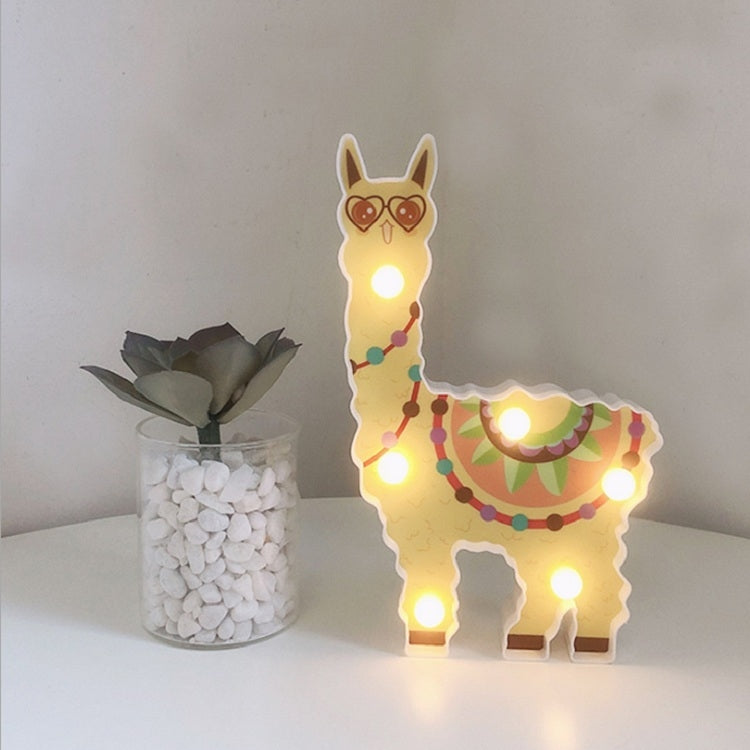 Luz Noturna de Alpaca Lanterna Pintada LED Decoração de Férias Estilo de Posição de Quarto