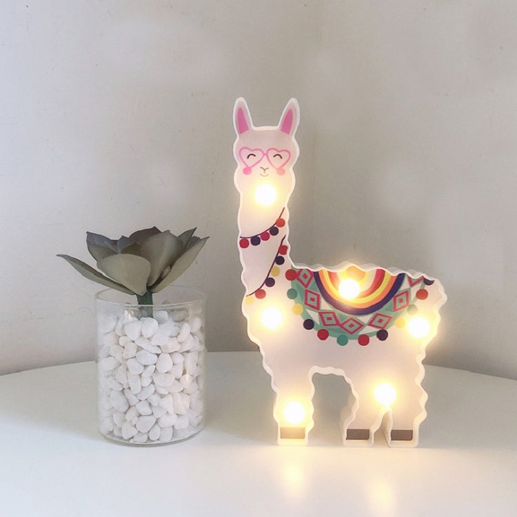 Luz Noturna de Alpaca Lanterna Pintada LED Decoração de Férias Estilo de Posição de Quarto