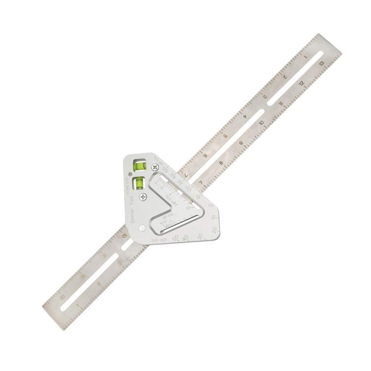 Régua Triangular Multifuncional para Carpintaria Ferramenta de Medição, Régua Triangular