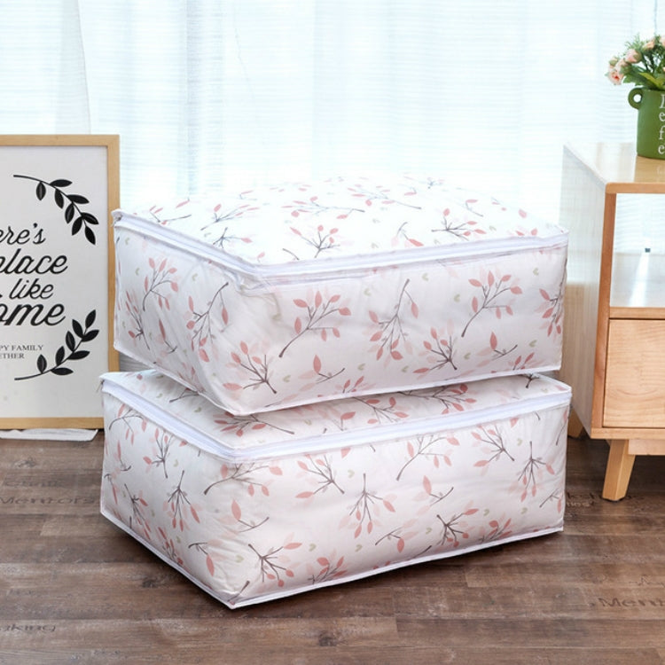 Saco de Armazenamento Dobrável para Roupas, Cobertores e Edredões, Saco Transparente com Impressão para Viagem e Bagagem, 57x40x22cm