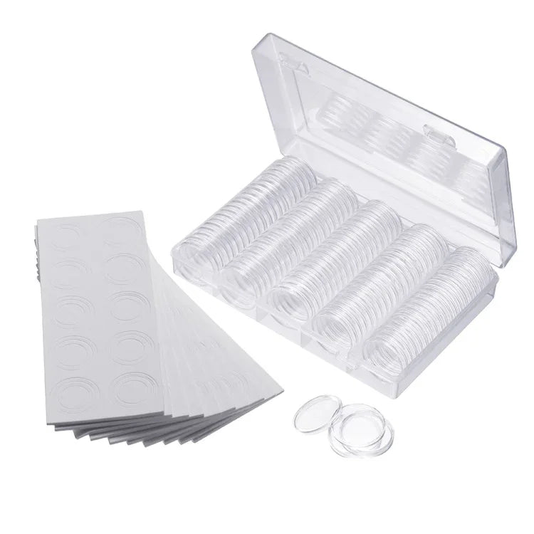 Cápsulas para Moedas 100 x 30mm Caixas Redondas Caixa de Proteção para Moedas Comemorativas, 2 unidades 30mm