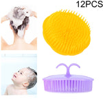 12 PCS Shampoo Brush Adult Scalp Massage Brush Soft Glue Bathroom Shampoo Comb，Random Color Delivery, Scalp Massage Brush
