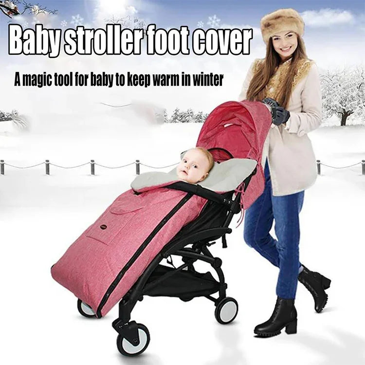 Saco de dormir para carrinho de bebé, capa de pés quente e à prova de vento para outono e inverno