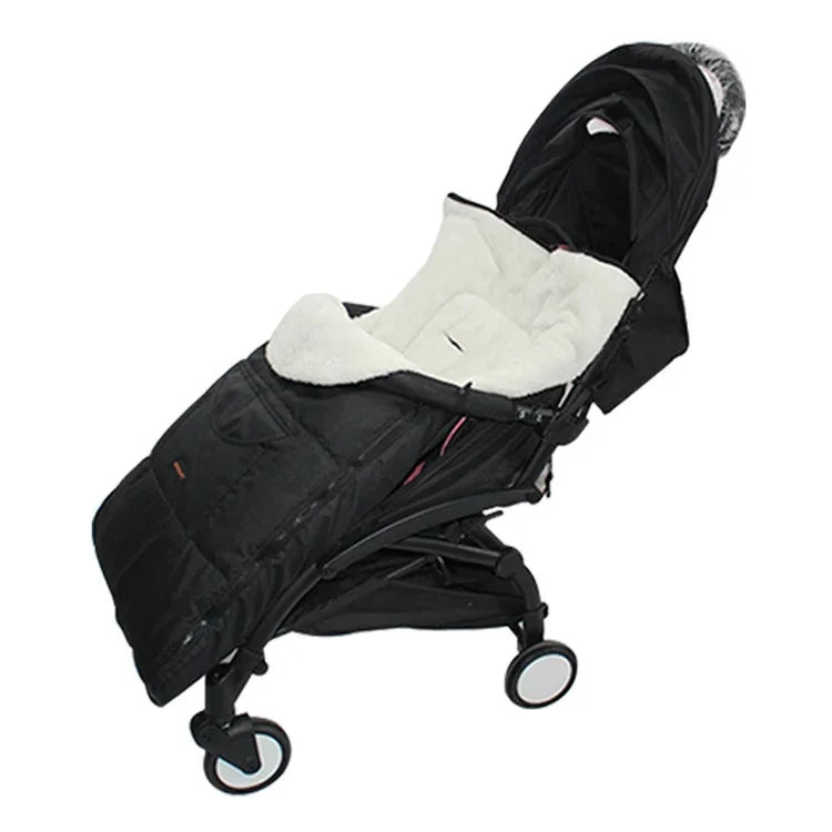 Saco de dormir para carrinho de bebé, capa de pés quente e à prova de vento para outono e inverno