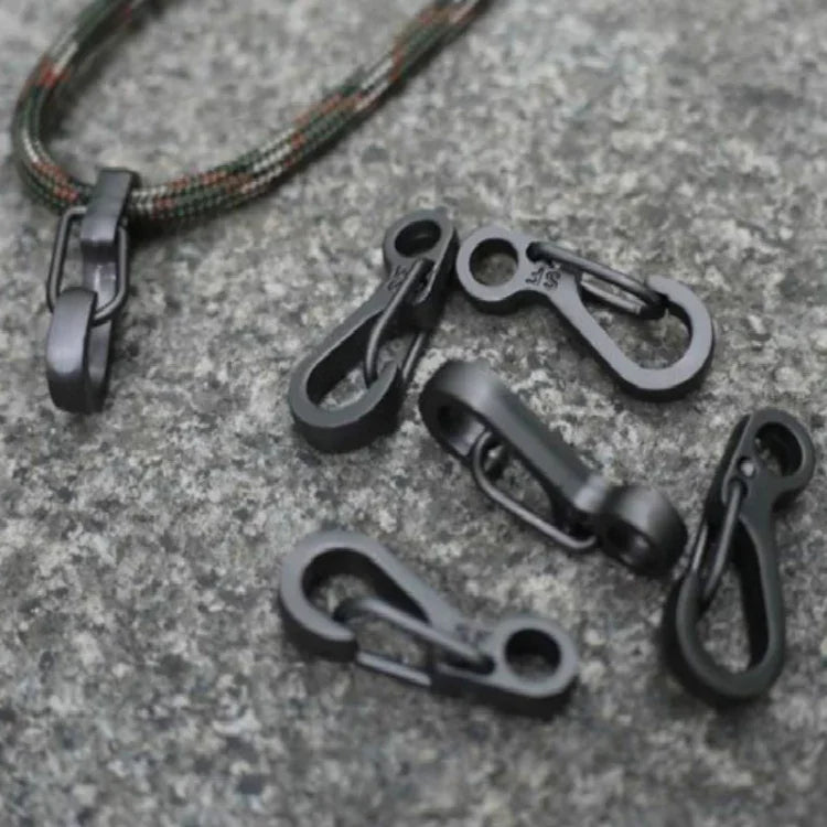 10 PCS Fivela de Primavera Mini Simples Versão SF para Pendurar Chaveiros, Adequada para Corda de Guarda-chuva até 5mm