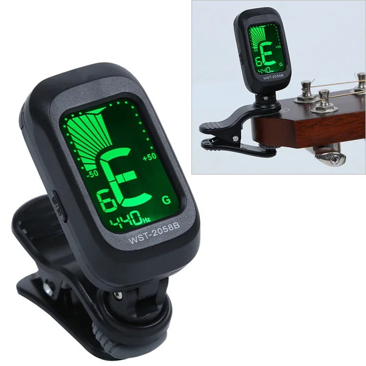 Capotraste para Guitarra Little Angel WST-2058B Afinador Eletrónico, 5×3.7×2.7cm
