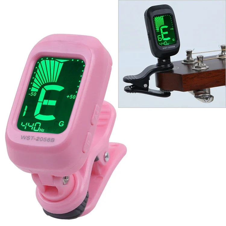 Capotraste para Guitarra Little Angel WST-2058B Afinador Eletrónico, 5×3.7×2.7cm