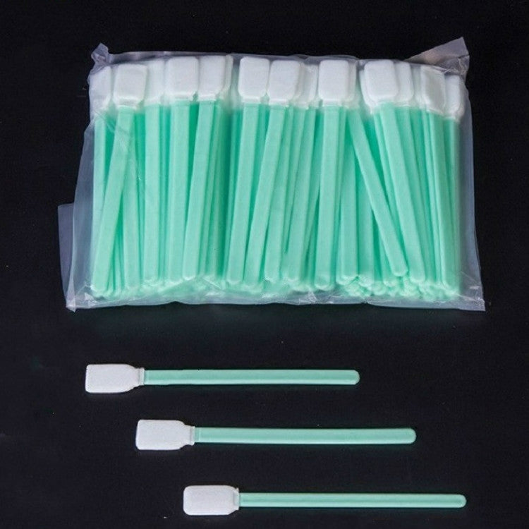 100 Palitos de Esponja para Impressora de Jato de Tinta, Cabeça Plana, Toalhete de Limpeza Industrial, 13cm