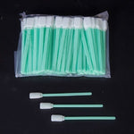 100 Sticks Inkjet Sponge Flat Head Cleaning Wipe Industrial Rod, 13cm