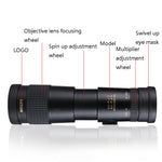 LUXUN Telescópio HD de Alta Potência 10-30x40 Cilindro Único Telescópio Mini para Telemóvel, Telescópio & Clipe para Telemóvel & Tripé