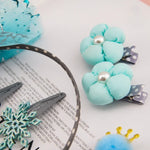 Acessórios de Cabelo Bonitos para Raparigas Conjunto de Acessórios de Cabelo com Arco de Malha e Tiara Coroa