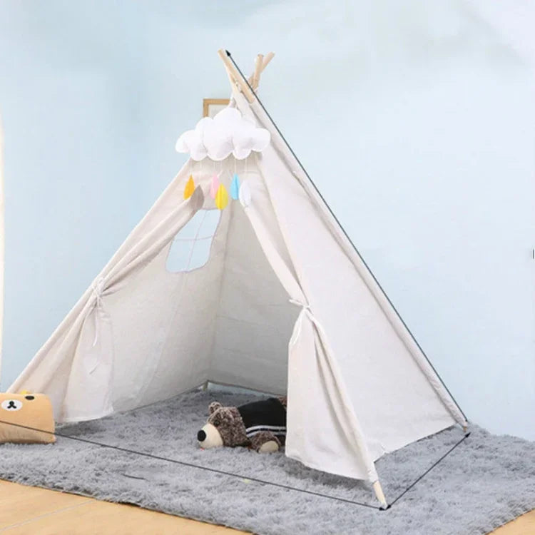 Tenda de Princesa para Quarto Infantil Casa de Brincar Interior Tenda Dobrável, 1.35m