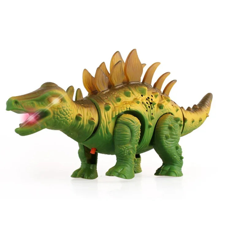 Brinquedo Modelo de Dinossauro Elétrico Universal com Som e Luz Simulada Presente para Rapaz