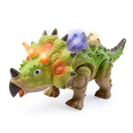 Brinquedo Modelo de Dinossauro Elétrico Universal com Som e Luz Simulada Presente para Rapaz