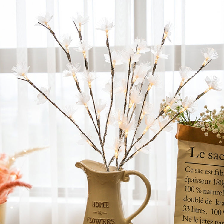 Cordão de Luz LED de Galho de Flor de Fibra Ótica Decoração Romântica para Quarto