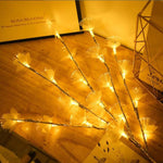 Cordão de Luz LED de Galho de Flor de Fibra Ótica Decoração Romântica para Quarto