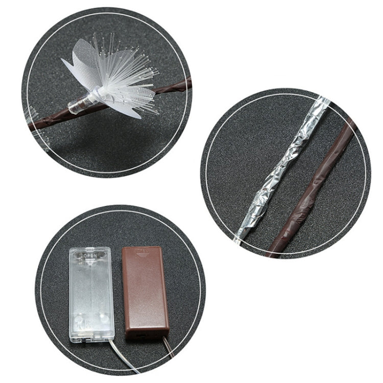 Cordão de Luz LED de Galho de Flor de Fibra Ótica Decoração Romântica para Quarto
