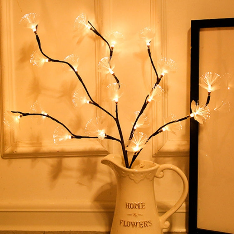 Cordão de Luz LED de Galho de Flor de Fibra Ótica Decoração Romântica para Quarto