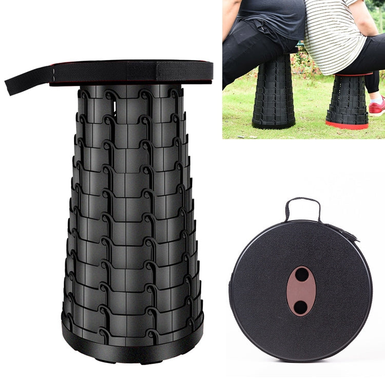 Banco Telescópico Dobrável de Plástico Portátil para Exterior Camping Pesca Jardim, 47cm(Preto), 47cm(Vermelho), 47cm(Amarelo)