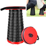 Banco Telescópico Dobrável de Plástico Portátil para Exterior Camping Pesca Jardim, 47cm(Preto), 47cm(Vermelho), 47cm(Amarelo)