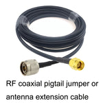 Cabo adaptador coaxial RP-SMA macho para N macho RG58, RP-SMA macho para N macho 0,5m, RP-SMA macho para N macho 1m, RP-SMA macho para N macho 1,5m, RP-SMA macho para N macho 3m, RP-SMA macho para N macho 5m, RP-SMA macho para N macho 10m